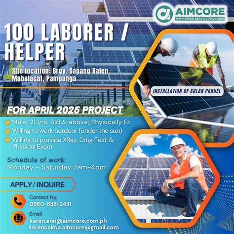 job hiring in mabalacat pampanga 2019|Hiring of Work, Jobs in Mabalacat .